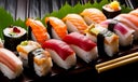 Luxury mixed sushi plate