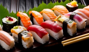 Luxury mixed sushi plate