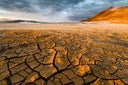 Textured cracked mud landscape, Iceland