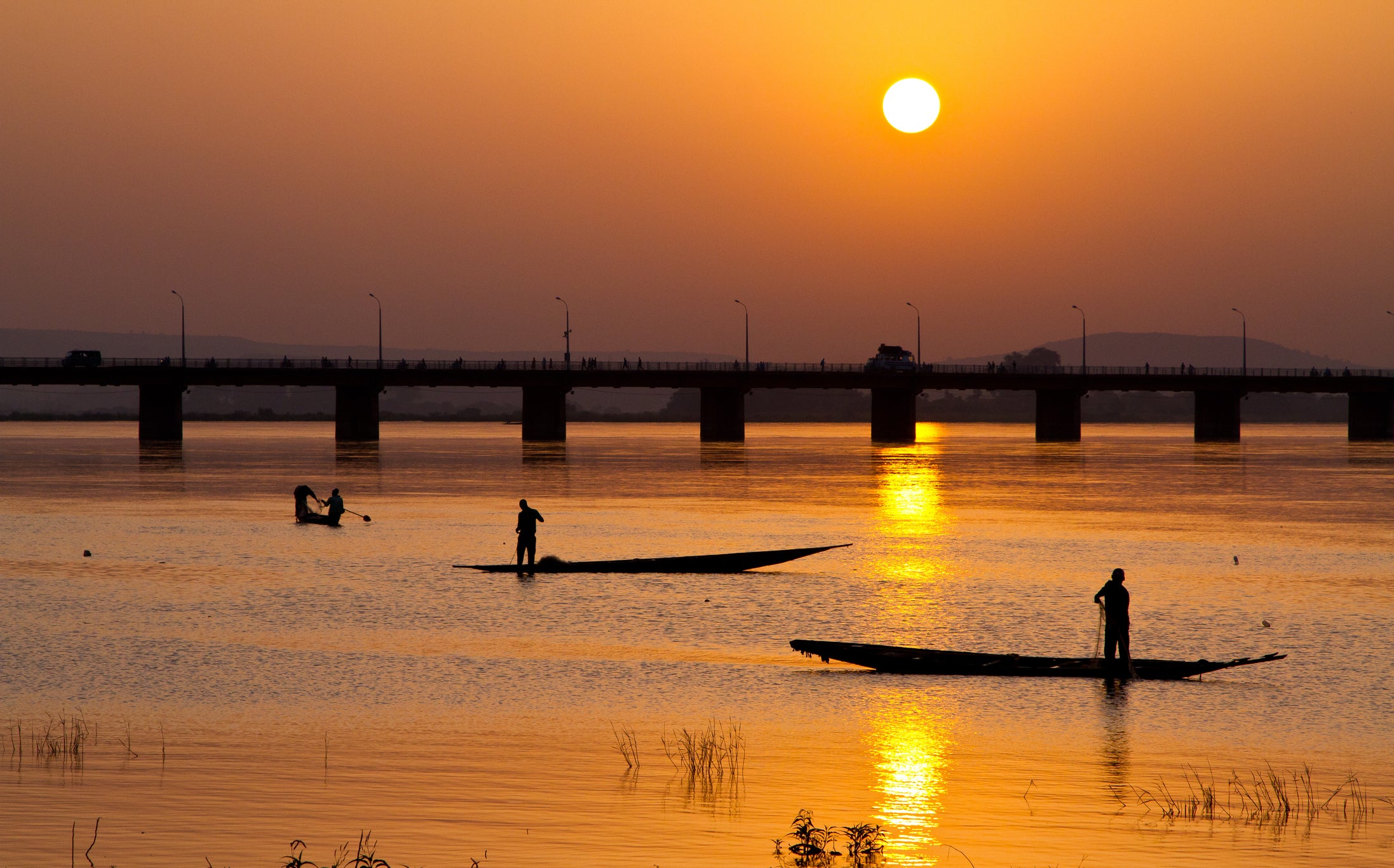 Niger River in the Morning - Bamako, Mali, West Africa
