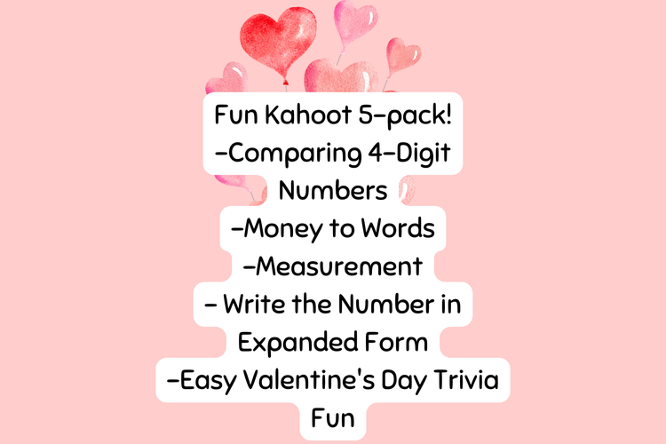 Valentine s day theme third grade math review kahoot course