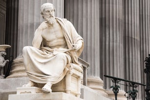 The statue of Herodotus adorn the Austrian parliament in Vienna, Austria