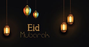 Islamic vector design with Eid Mubarak massage.