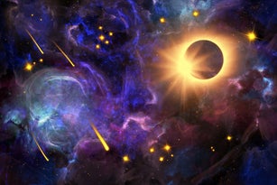 Conceptual universe and galaxies image